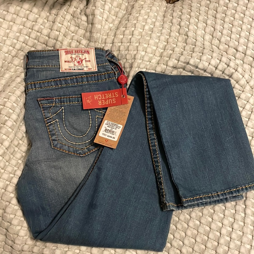 NWT True Religion Slim Straight Super Stretch Jeans
